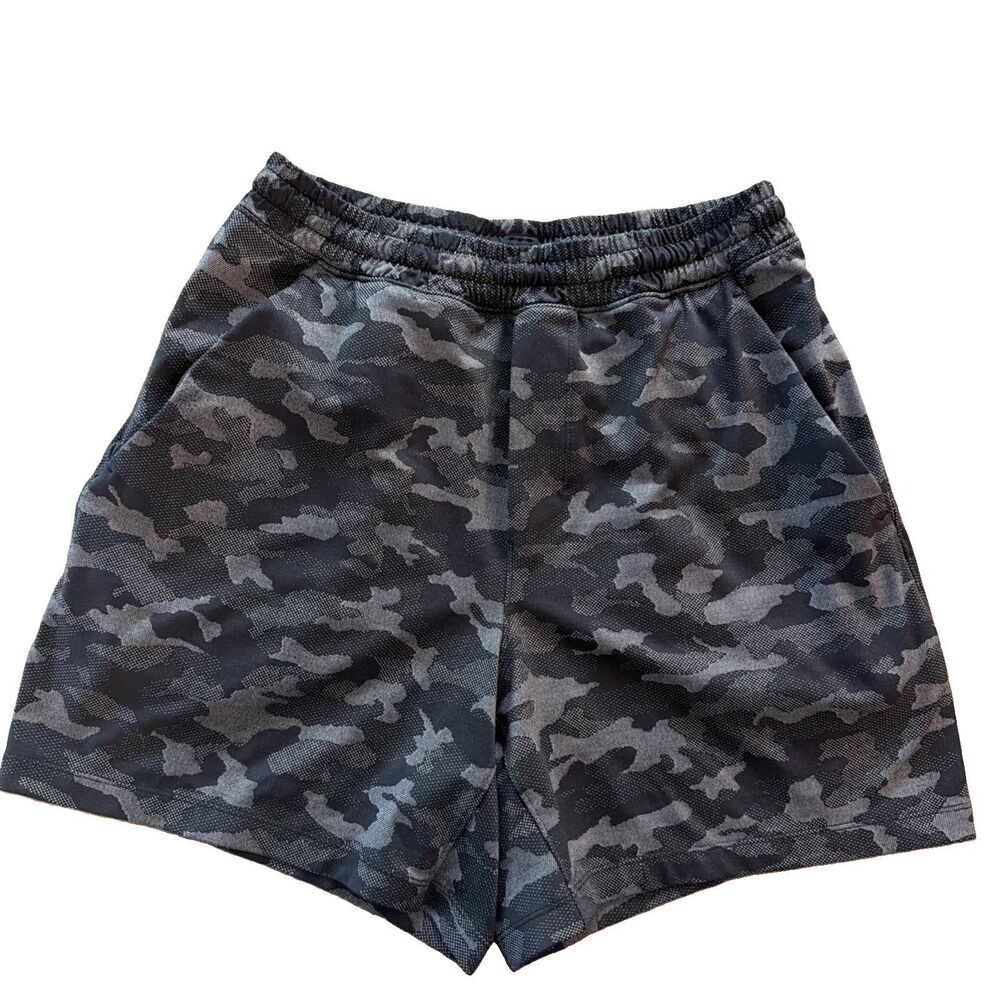 Lululemon Men's S Pace Breaker 5" Camo Linerless Athletic Shorts Pockets